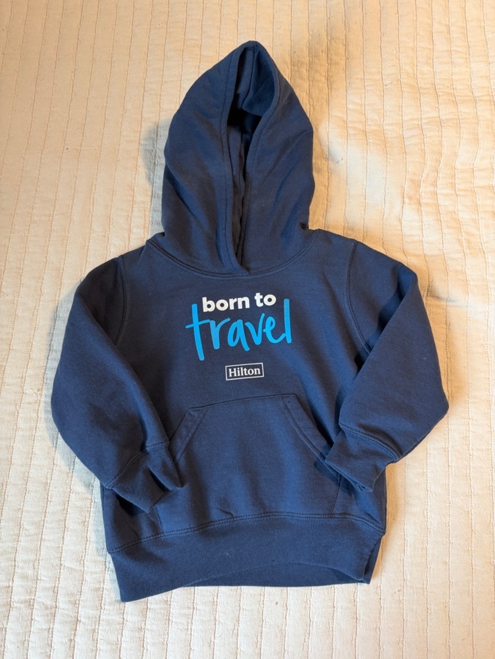 Kids "Born to Travel" Navy Hoodie